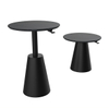 Modern Cone Pedestal Occasional Table – Fixed & Height-Adjustable Models