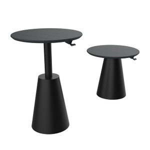 Modern Cone Pedestal Occasional Table – Fixed & Height-Adjustable Models