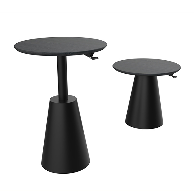 Modern Cone Pedestal Occasional Table – Fixed & Height-Adjustable Models