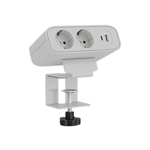 Triones Series OME021 — Clamp-Mounted Modular Desk Power Module (2× EU Outlets + USB-A + USB-C PD up to 100W)