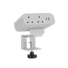 Triones Series OME025 — Clamp-Mounted Desk Power Module (2× UK Outlets + USB-A + USB-C PD up to 100W)
