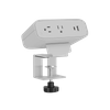 Triones Series OME011-65W / OME011-100W — Clamp-Mounted Desk Power Module (2× US Outlets + USB-A + USB-C PD)