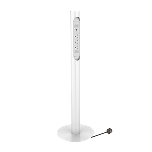PS15.UK Floor Standing Power Tower with 3 BS Sockets, USB-A & 65W USB-C