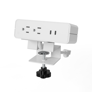 Create Series OM-2A2C | C-Clamp Desk Power Module – 2 NEMA 5-15R AC Outlets + Dual 65W USB-C Charging