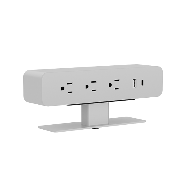 Oval Series OME005.3A1U1C.2 — Inset / Fixed Mount Desk Power Module | 3 AC + USB-C