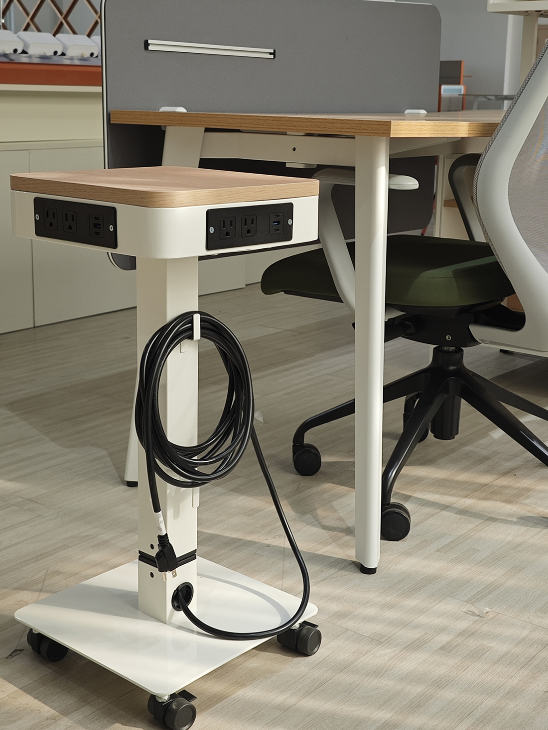 PS66 Compact Mobile Power Tower with Height Adjustable Design