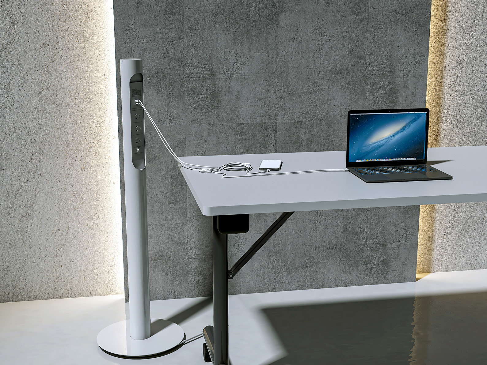 Freestanding Power Tower with 3 AU Outlets, USB-A & USB-C 65W