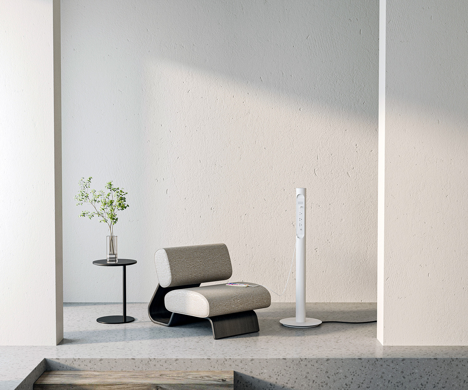 Freestanding Power Tower with 3 AU Outlets, USB-A & USB-C 65W