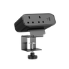 Triones Series OME025 — Clamp-Mounted Desk Power Module (2× UK Outlets + USB-A + USB-C PD up to 100W)