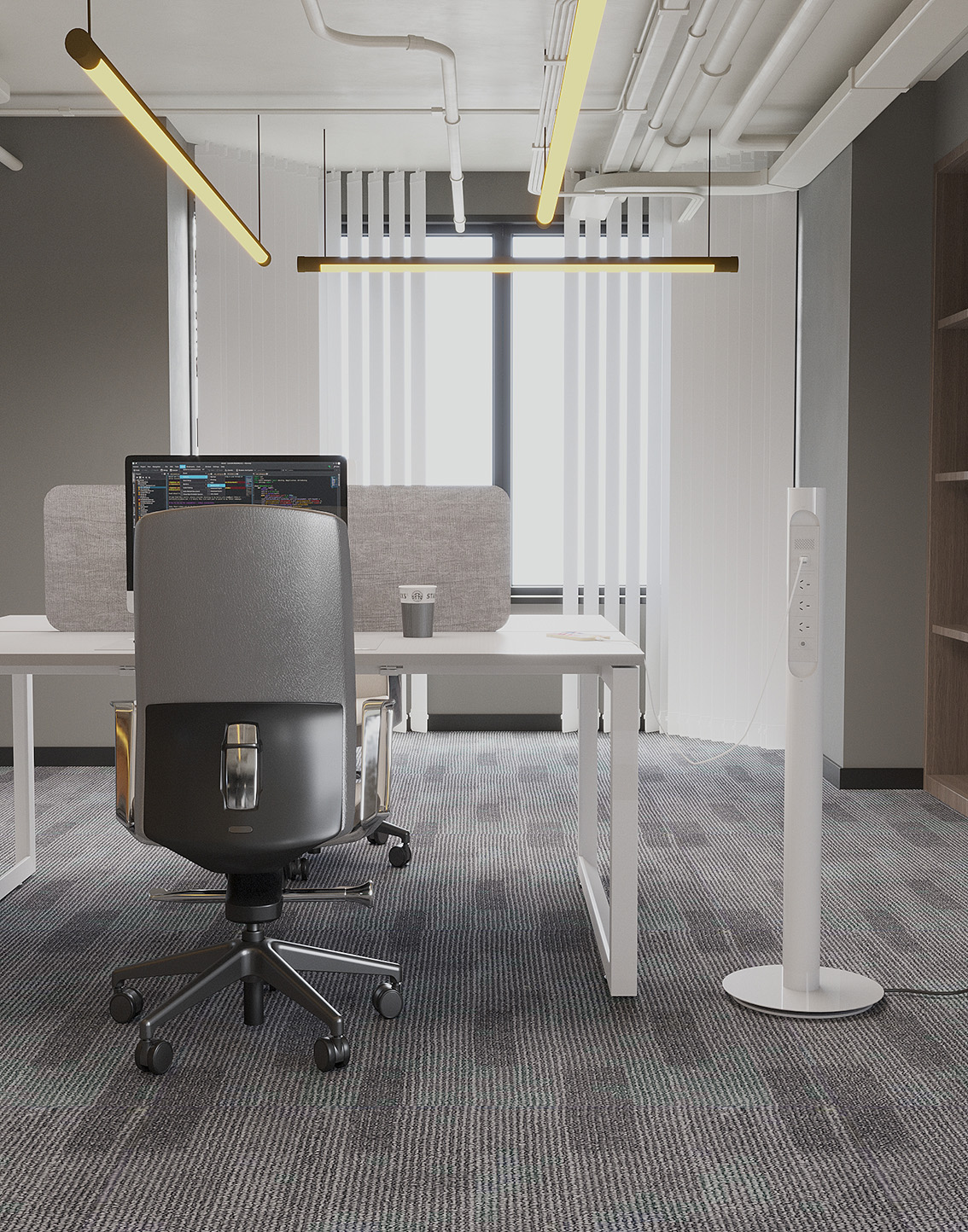 Freestanding Power Tower with 3 AU Outlets, USB-A & USB-C 65W