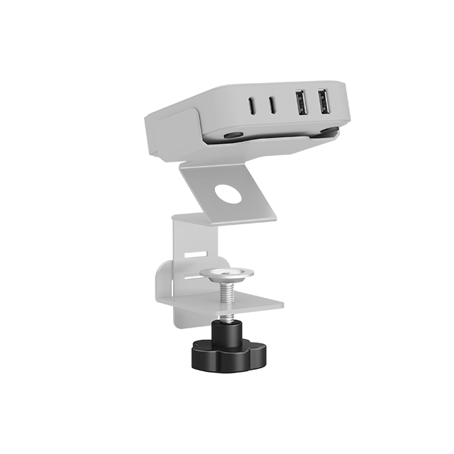 OT-SCAS-003 — 100W GaN Desk-Edge Charging Module | 2×USB-C + 2×USB-A (Desk Clamp)